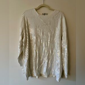 Zara White Sequin Tunic